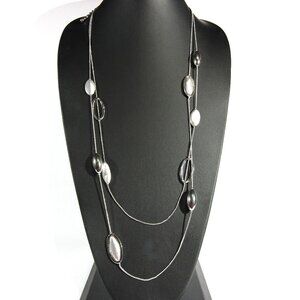 NWT Chico's Silver Tone Double Strand Necklace
